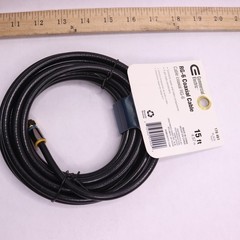 Commercial Electric 15 ft. RG-6 Coaxial Cable – Black