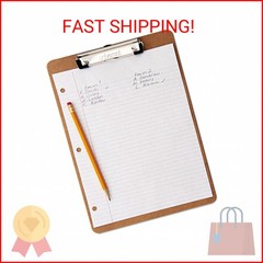 Recycled Clipboard, 1/2″ Capacity, Holds 8-1/2w x 12h, Brown, 6/Pack