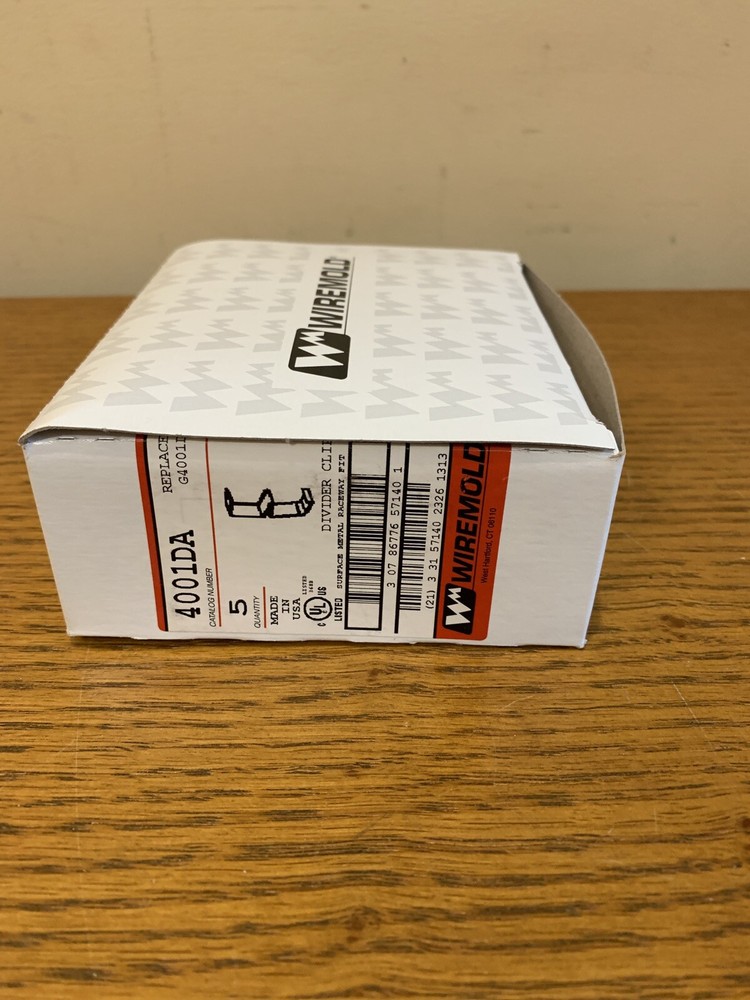 Wiremold 5 PACK- 4001DA Divider Clips – Quantity Discount – Free Shipping