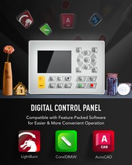 OMTech 50W 12×20 CO2 Laser Engraving Cutting Engraver Cutter with Water Chiller