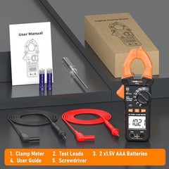 Digital Clamp Meter True RMS 4000 Count Auto Ranging NCV Multimeter Backlight