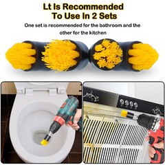 4PCS Drill Brush Attachment Set Power Scrubber For Carpet Tile Grout Cleaning US
