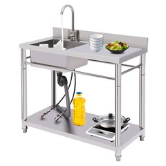 Compartment Commercial Sink Kitchen Stainless Steel Utility Sink Prep Table