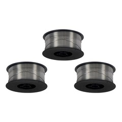 3 Pack E71T-GS 0.030Inch (0.8mm) Gasless Flux Core Welding Wire 2lb Roll