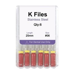 Dental Endo Root Canal File K-files 25mm Stainless Steel #6#8#10#15-45 Hand File