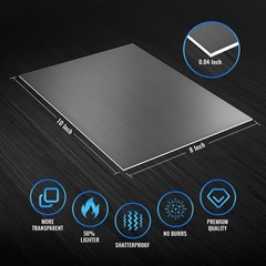 Acrylic Sheets 6 Pack of 8×10 0.043″ Thick Clear Plexiglass Transparent
