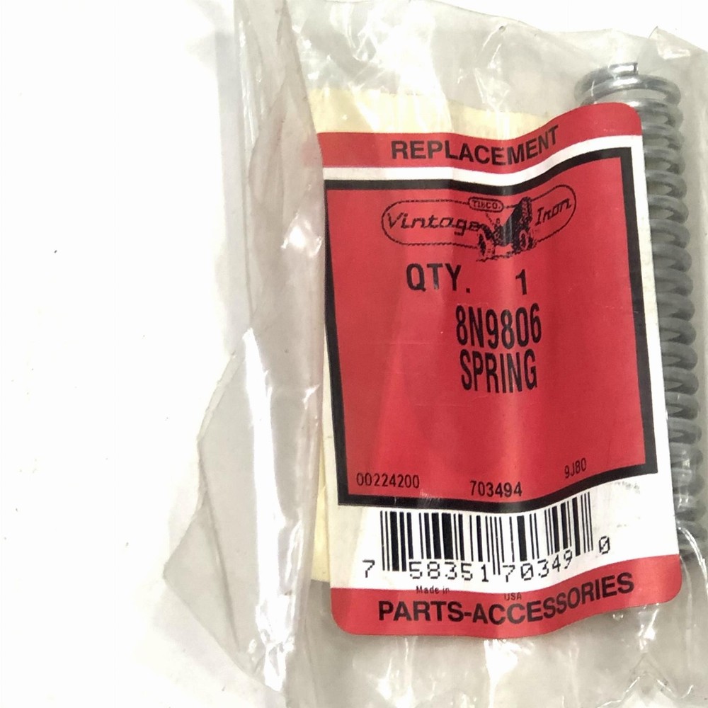 Tisco 8N9806 Spring For Throttle Control Rod On Select Ford 8N Tractors