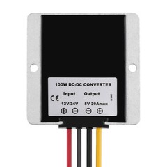 20A 100W Converter DC 12V 24V Step Down to DC 5V Voltage Regulator Waterproof
