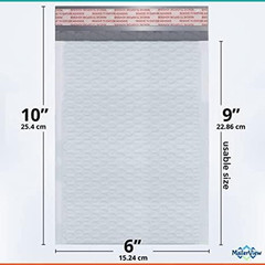 250 Pack USA Made Poly Bubble Mailers (#0) 6X10 Inches Shipping Padded Envelopes