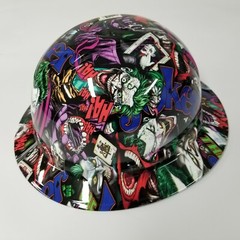 NEW FULL BRIM Hard Hat custom hydro dipped in THE JOKER HAHA FULL COLOR SICK NEW