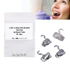 Dental Bondable Buccal Tube with Sliding Crimpable Hook 1st Molar 022 Roth/MBT