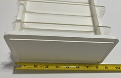 LACOSTE Eyewear Countertop Display Case Rack – Multi-Shelf Acrylic & Wood