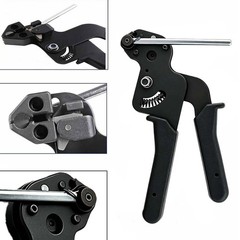 200pcs Metal Zip Ties with Stainless Steel Cable Tie Gun Special Tool For Silver
