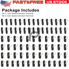 80x New Plug-In Quick Wire Connectors Reusable Clamp Terminal Blocks For Cables