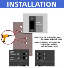 Generator Interlock Kit Compatible with Eaton Cutler Hammer Vertical Throw 15…