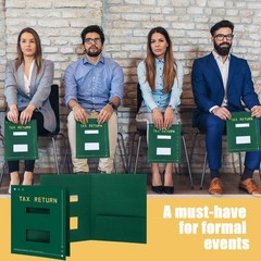 100 Pcs Green Tax Return Folders Bulk 9 x 11.25 Inches Income Tax Organizer w…
