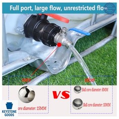 IBC Tote Adapter 3-Pack Fine Coarse Thread 304 Stainless Steel Garden Hose