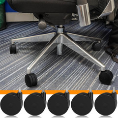 5 Pcs 4” Extra Large Chair Wheels for Carpet Heavy Duty Office