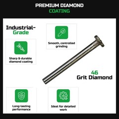 Staten Tools 20Pcs 46-Grit Diamond Burr Bits, 1/8″ Shank – Compatible