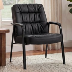 Office Waiting Room Guest Chair, 500lbs Office Reception Lobby PU Leather Cha…