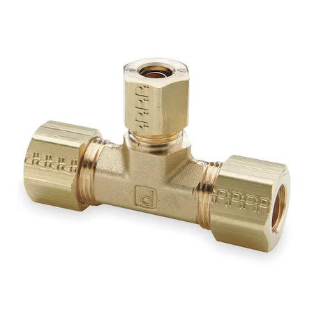 Parker 164C-6-6-4 3/8″ X 3/8″ X 1/4″ Compression Brass Union Tee 10Pk