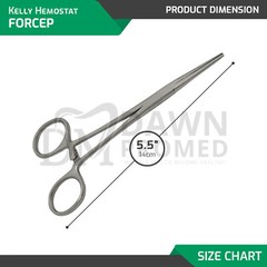 Kelly Hemostat Forceps 5.5″ Straight Fishing Plier Locking Clamps German Grade