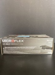 Ansell Nitrile Gloves 2X Large Black Long Cuff 10 Boxes of 100 Gloves Each
