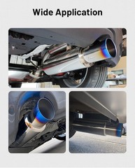 EVIL ENERGY 3.0 Inch Inlet 4.0 Inch Outlet Exhaust Muffler 3.0″ to 4.0″Universal