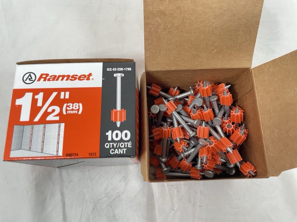 Ramset 1512 Drive Pins 1-1/2″ | 200 Count (2 Boxes of 100) | 1.5 inch Nails