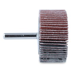 2″ x 1″ x 1/4″ Shank Mounted Flap Wheels – A/O 40 Grit Sanding Wheel – 25 Pack