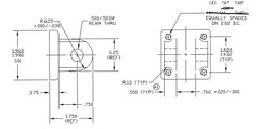 1/2″ bore Clevis Bracket BMP2-15, 1/4-28, A-81-15D( drilled hole)