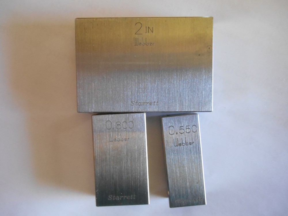 Gage Blocks .550, .800, 2.000 inch