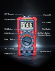 AstroAI Multimeter Tester, TRMS 4000 Counts Volt Meter Multicolored-Test Kit