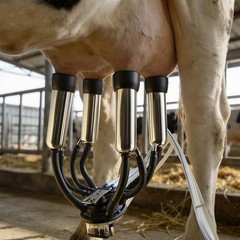Uimoso Electric Milking Machine with 6.6 Gal / 25 L Bucket for Cows