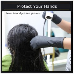 VOVCIG 1Pair Reusable Hair Dye Gloves, Professional Salon Coloring Gloves