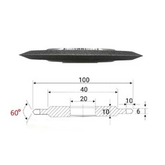 Diamond Grinding Wheel 4 Inch V-Shaped Groove 60 Degree Fine Grit 320