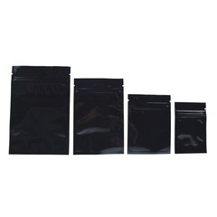 Food Safe Black Mylar Storage Bags Heat Seal Packaging Bags Waterproof Wrappers