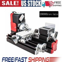 Multifunction Metal Motorized Mini Lathe Machine Miniature DIY Set 20000rev/min