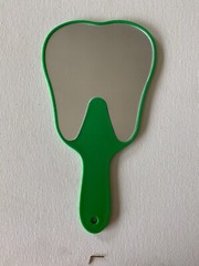 One Dental Office Chairside Molar Tooth-shape Patient Face Mirrors 5 Color