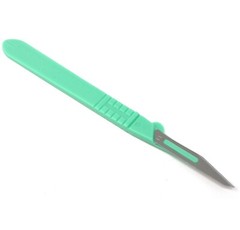 Disposable Scalpel Blades #11 Carbon Steel Sterile Surgical w/ Graduated Handle