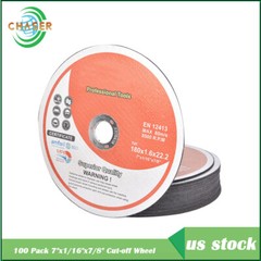 100 Pack 7″ Cut-off Wheel – Metal & Stainless Steel Cutting Discs
