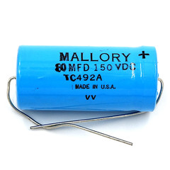Mallory Electrolytic Capacitor TC492A 80 MFD 150 VDC