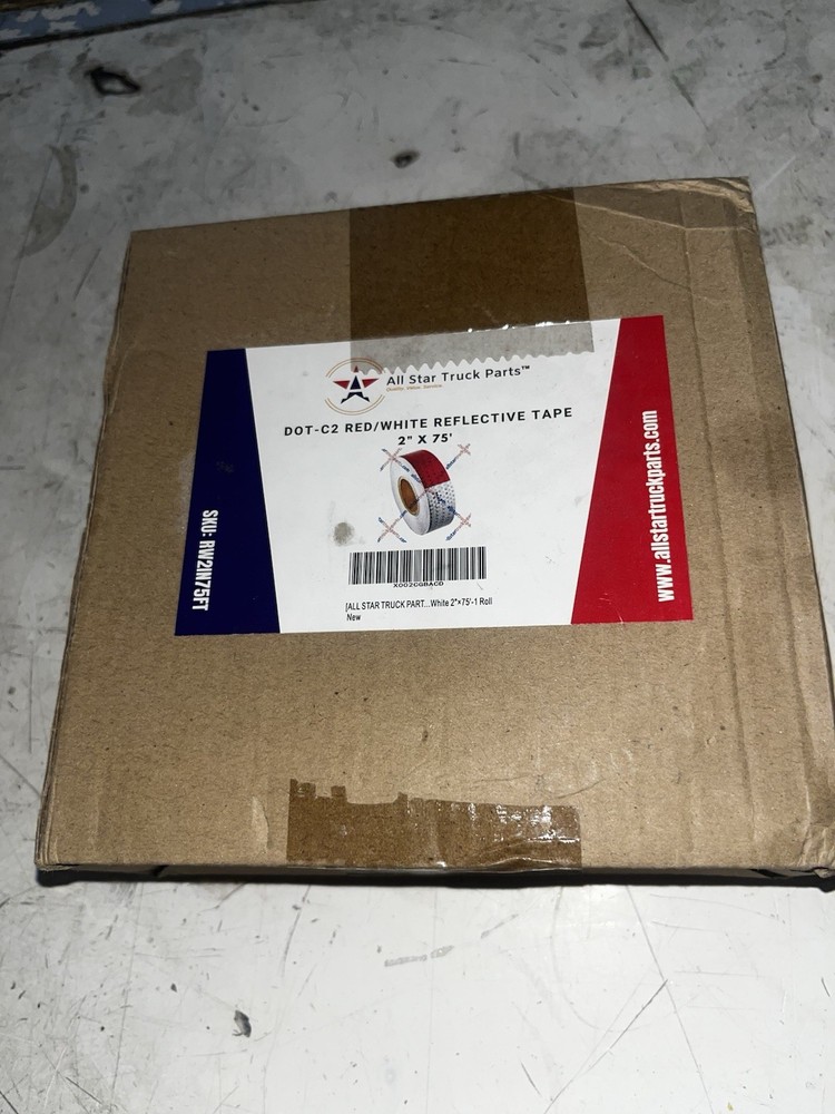 Conspicuity Tape DOT-C2 Approved Reflective Trailer Red White 2”x75’ -1 Roll
