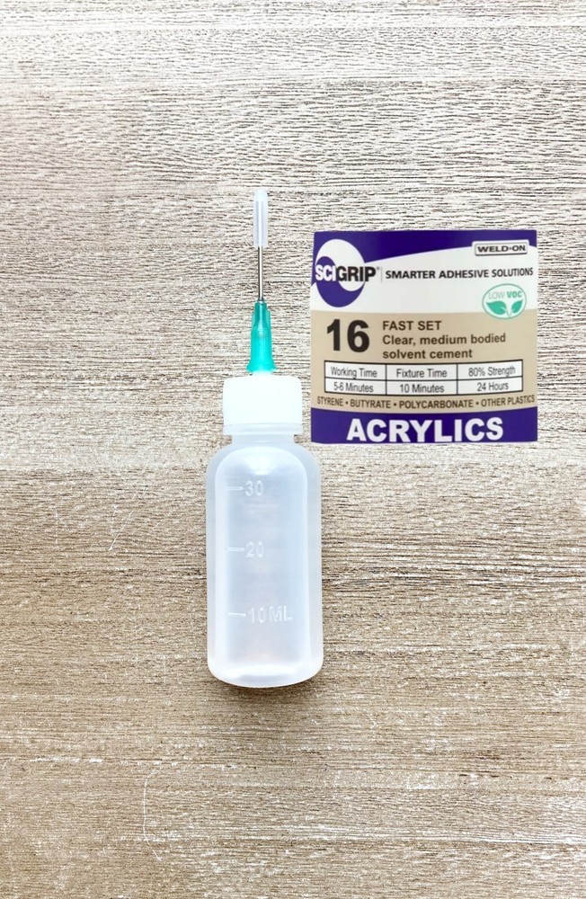 SCIGRIP Weld-On #16 1oz Low-VOC DCM Free Medium Bodied Needle Applicator