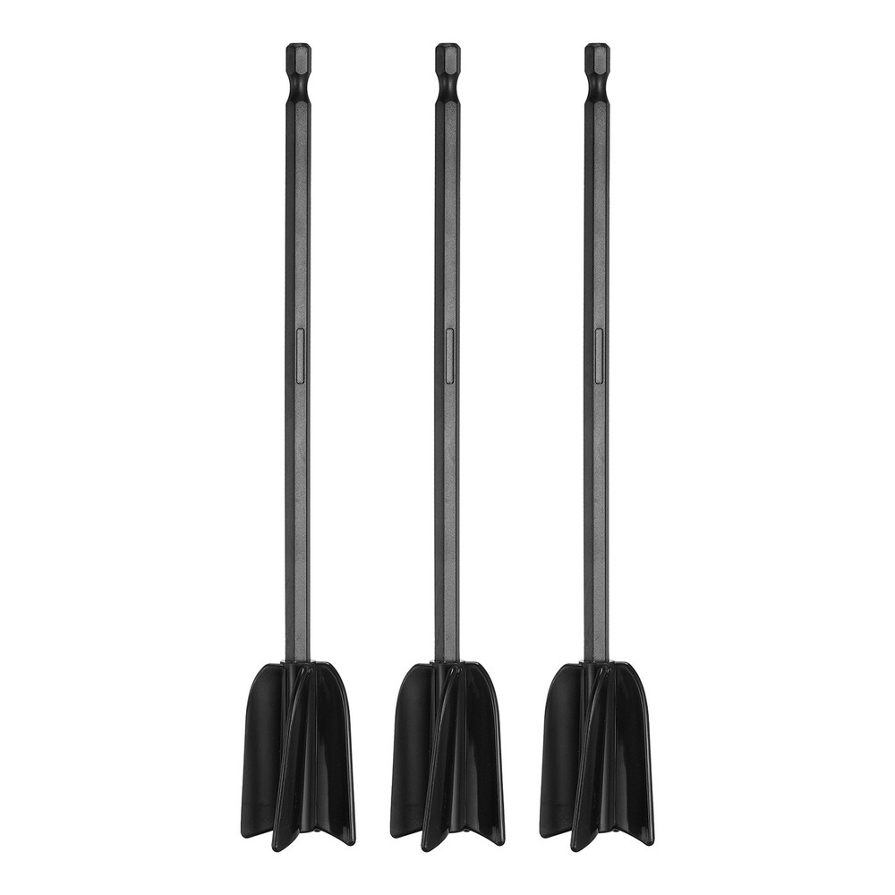 3Pcs 8.7″ ABS Plastic Silicone Resin Mixer Paddle Black