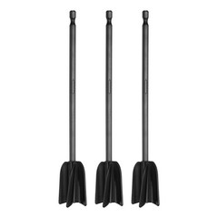 3Pcs 8.7″ ABS Plastic Silicone Resin Mixer Paddle Black