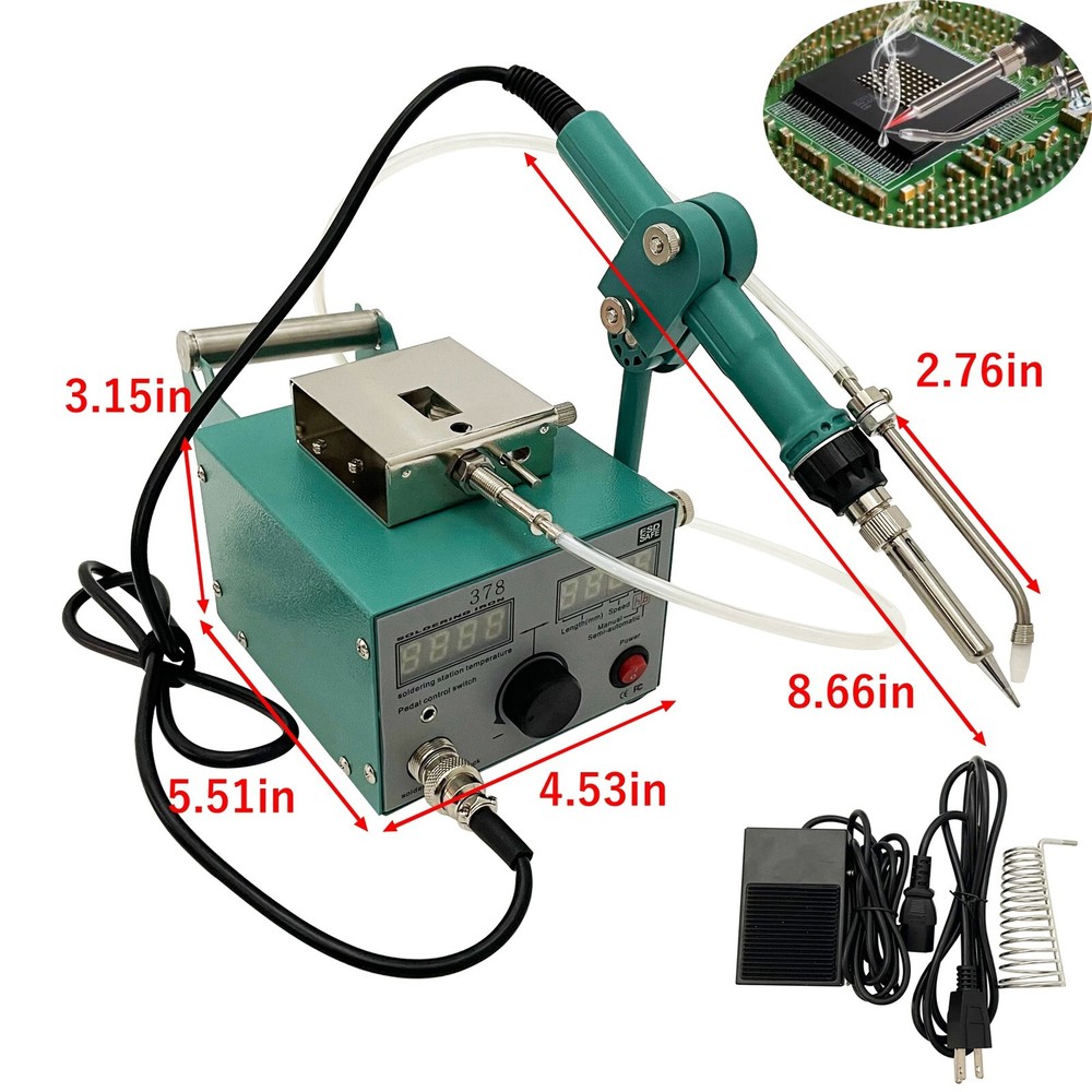 110V CXG378 Semi-automatic Soldering Table Feed Tin Spot Welder with Foot Switch