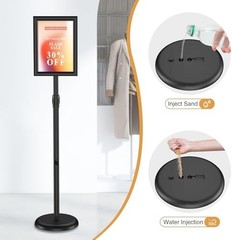 Hemndic Sign Stand Holder 8.5×11 Inches, Stand Up Sign Holder 8.5 x 11 with R…