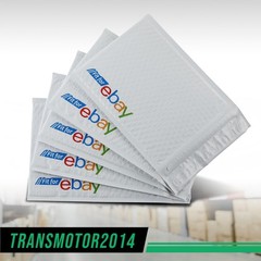 100 Pieces Padded Bubble Mailer Envelope White With Color Logo