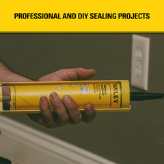 Silicone Sealant 100%, Waterproof Bathroom Kitchen Window Brown 12 Pack Stanley